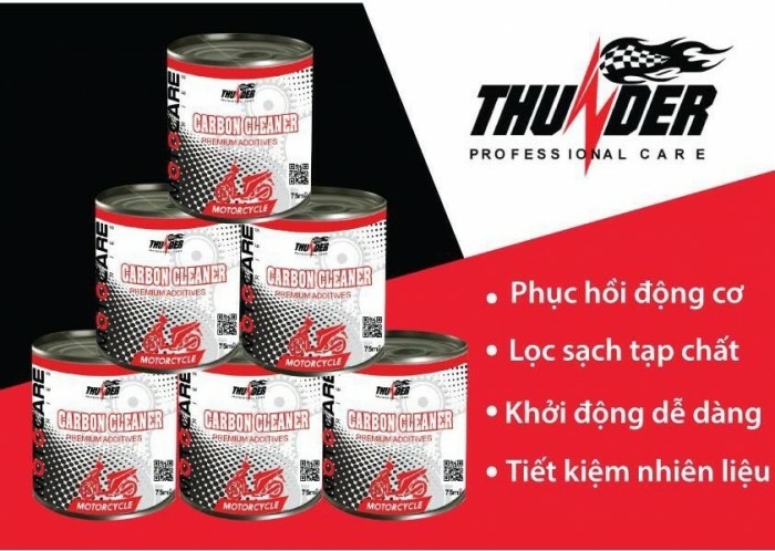 Phụ Gia Xăng Vệ Sinh Buồng Đốt Kim Phun Thunder Carbon Cleaner 75ml