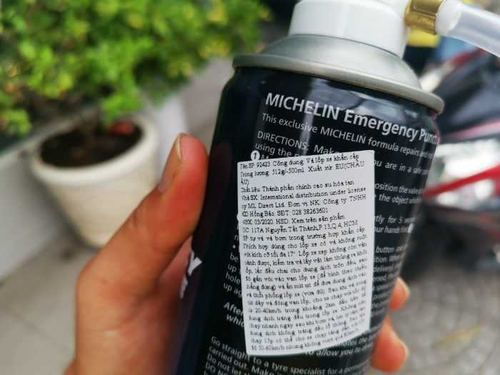 Chai Vá Bơm Lốp Khẩn Cấp Michelin 92423 500ml