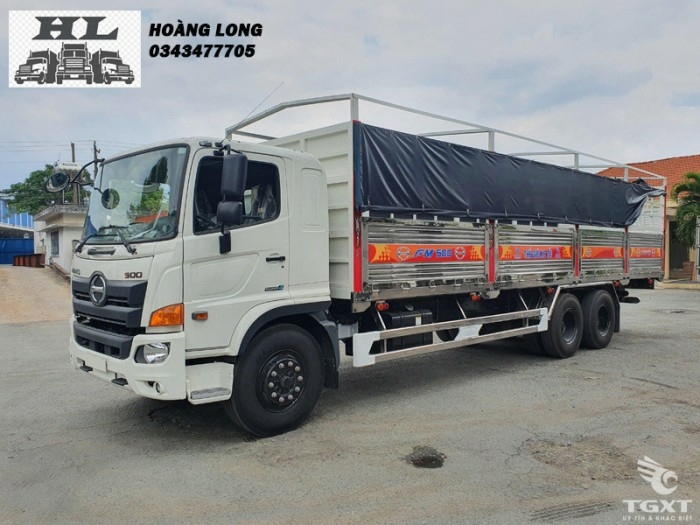 XE TẢI HINO FM THÙNG MUI BẠT - OANH TẠT THỊ TRƯỜNG - BON BON TRÊN ĐƯỜNG