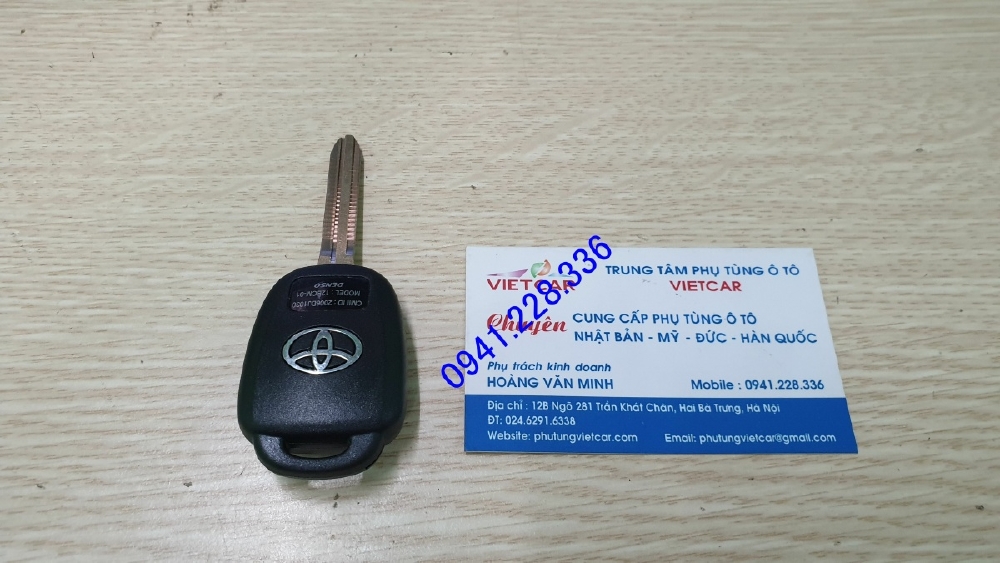 Vỏ chìa khóa Toyota Vios, Yaris 2015-2020 (2 nút)