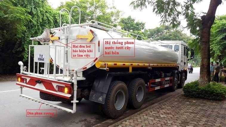 Xe phun nước rửa đường tưới cây howo T5G 17,5m3