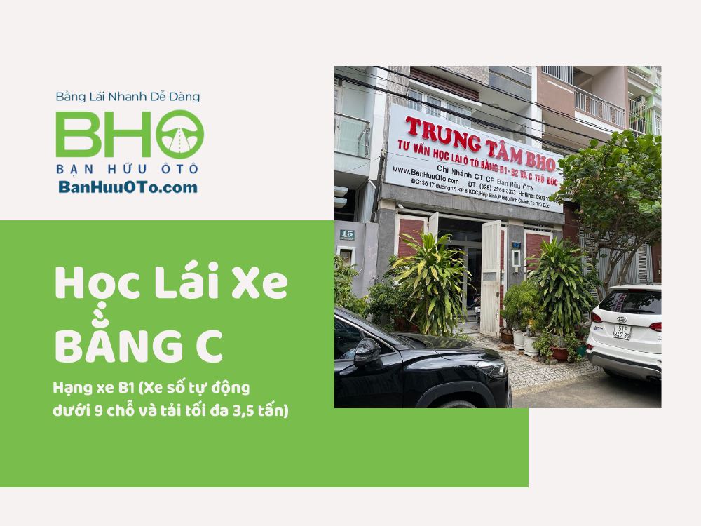 Học lái xe bằng C - BHO Thủ Đức