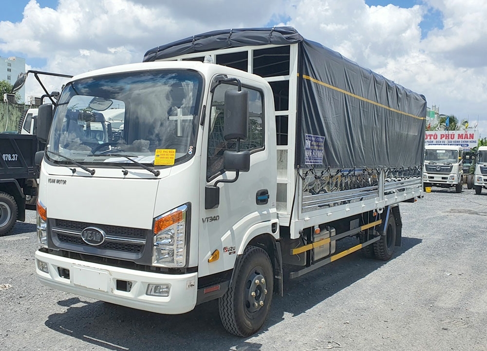 Xe tải veam vt340s ,máy IZUSU thùng dài 6,1m,tải trọng 3490kg