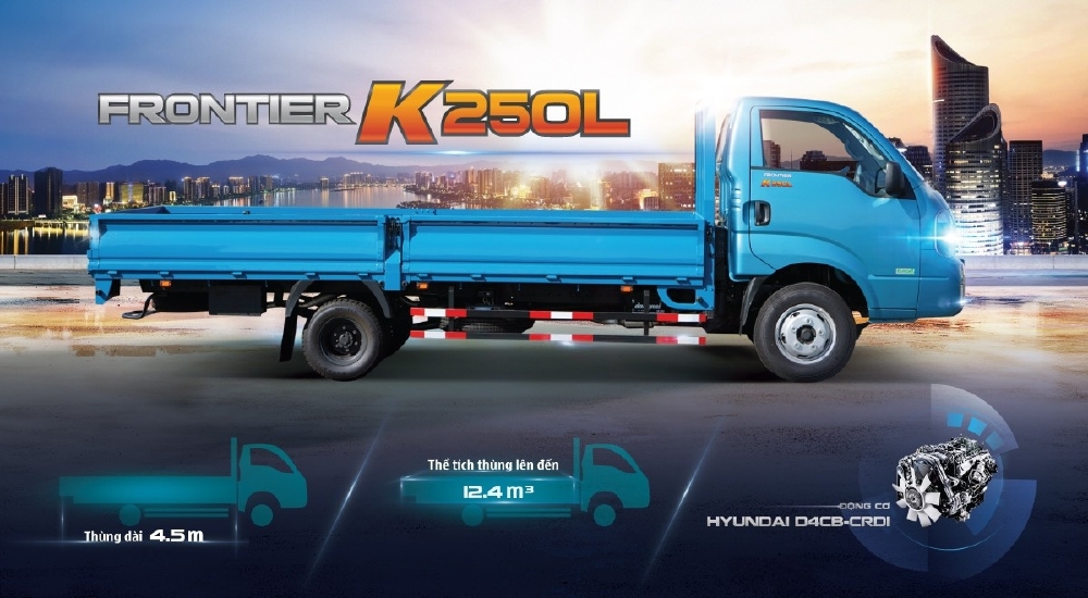 Xe tải Kia K250L thùng dài 4,5m