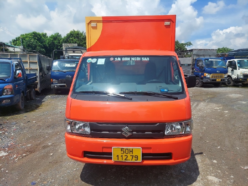 Bán xe tải suzuki Carry đời 2021 như mới 490kg thùng kín mở cánh