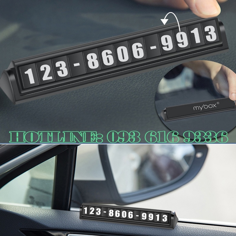 Bảng ghi số điện thoại trên ô tô Thẻ số điện thoại trên ô tô