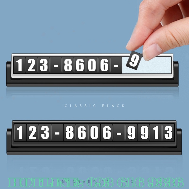 Bảng ghi số điện thoại trên ô tô Thẻ số điện thoại trên ô tô