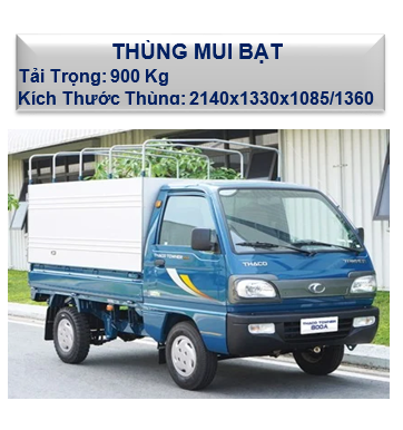 Xe tải nhẹ máy xăng thùng dài 2 mét, tải trọng gần 1 tấn