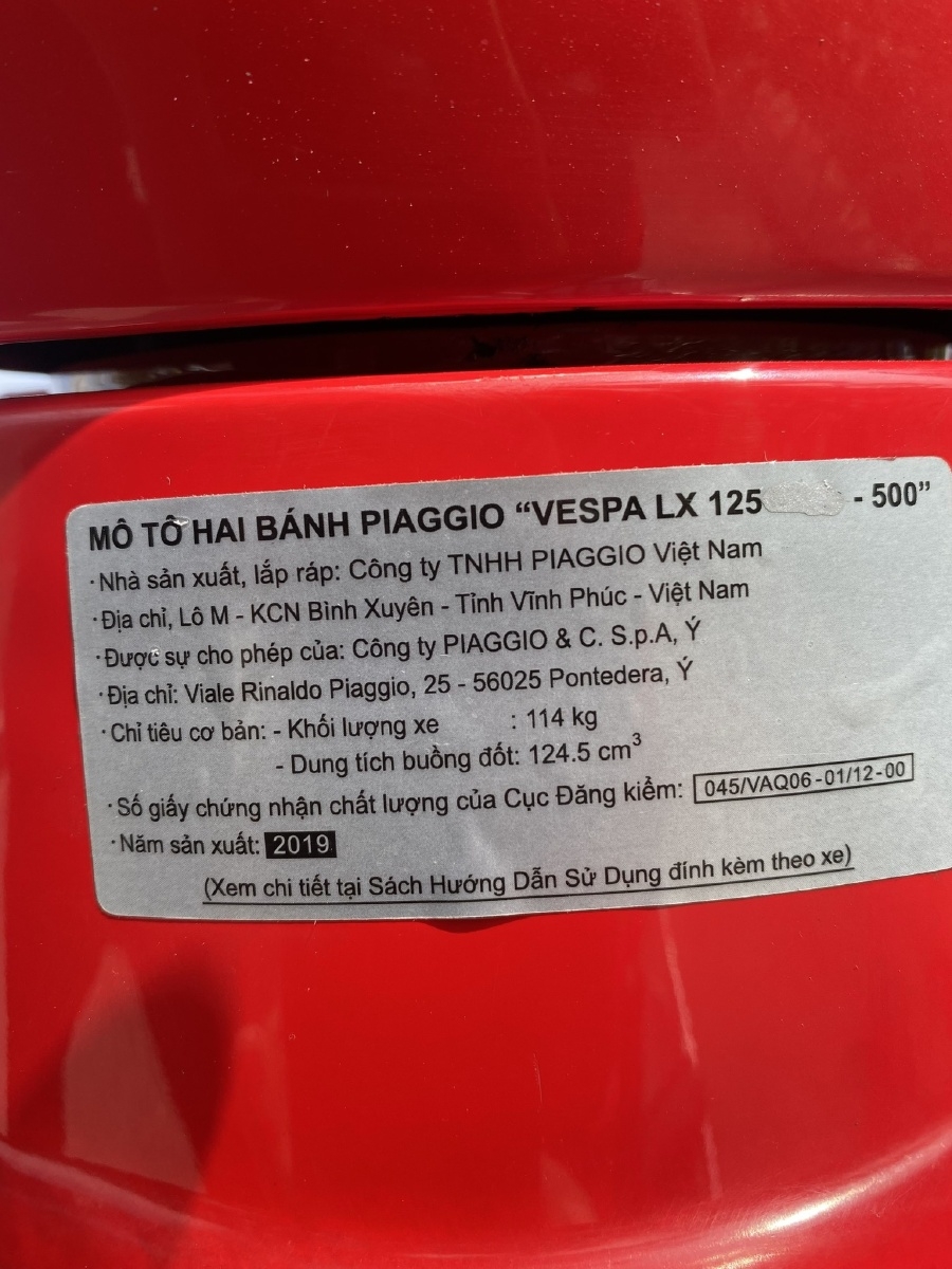 Cần bán Vespa LX iGet 2019 màu đỏ cực đẹp