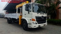 Xe tải Hino 9,4 FG9JP7A ( Euro4) găn cẩu 5 tấn 4 đốt Soosan SCS524 thùng dài 6,5m | Khuyến mãi 2% thuế trước bạ khi mua xe