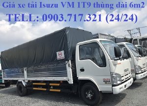 Bán xe tải Isuzu VM 1T9 (NK490SL4). giá bán xe tải Isuzu VM 1T9 thùng dài 6m2
