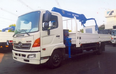 Xe tải 7 tấn HINO FC9JLSW gắn cẩu 3 tấn 6 đốt TADANO TM-ZE306MH thùng dài 6m | Hỗ trợ mua trả góp 90% giá trị xe