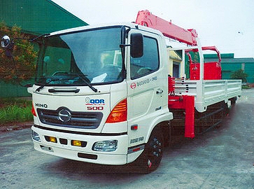 Xe tải 7 tấn HINO FC9JLSW gắn cẩu 5 tấn 6 đốt KANGLIM model KS1056 thùng dài 6m | Hỗ trợ mua trả góp 90% giá trị xe