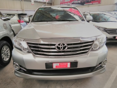 Bán Fortuner V 1 cầu, số tự động, máy xăng, màu bạc đời 2015. Góp 70%