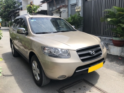 Về hưu bán xe santafe 2009, số sàn, màu vàng cát,