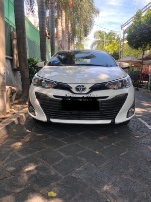 Cần bán Vios G 2018, số tự động, màu trắng, gia đình sử dụng còn mới tinh