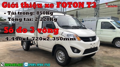 Xe tải FOTON 1 tấn – Fonton T3 1 tấn máy DAM 1.5cc