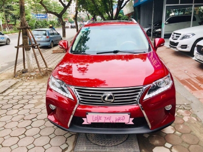 Lexus RX350, sản xuất 2009, đăng ký 2009. Động cơ V6 3.5L máy xăng, mầu đỏ, nội thất kem. Biển Hà Nội.