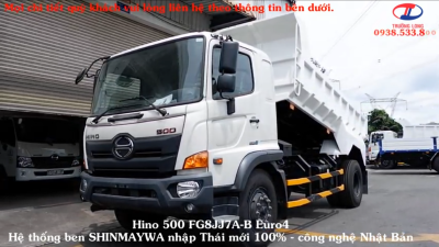 Xe Ben HINO 8 Tấn Cực Hot, Vay 80%, Thùng 6 Khối 8, Ben Shinmaywa, Kèm Nhiều Ưu Đãi, Hino FG8JJ7A Euro 4