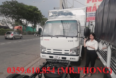 Xe Tải Isuzu Vĩnh Phát 1.9 Tấn Thùng Siêu Dài 6.2m, Trả Trước 100 Triệu Nhận Xe Ngay