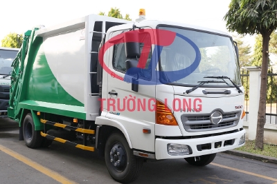 Xe Ép Rác HINO 9 Khối, Tải Trọng Rác Chở Được 5 Tấn, GIÁ THAM KHẢO