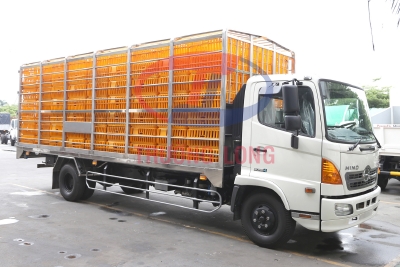 Xe Chở Gia Cầm HINO 5 Tấn, Xe Chở Gà Vịt, Chở Được 252 Cái Lồng Tiêu Chuẩn, GIÁ THAM KHẢO