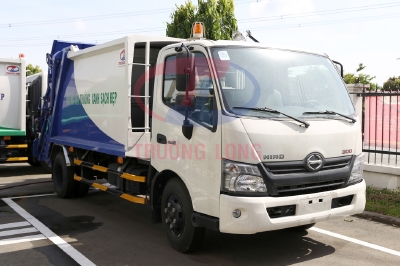 Xe Ép Rác HINO 6 Khối, Tải Trọng Rác Chở Được 2 Tấn 5, GIÁ THAM KHẢO