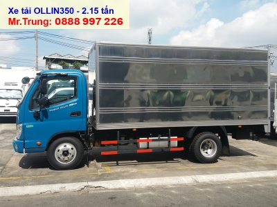 BÁO GIÁ XE TẢI OLLIN 350 thùng bạt, thùng kín | tải 2.2 tấn thùng dài 4.35 mét tại HCM-LA