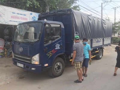 Xe tải faw 7.3 tấn thùng bạt máy hyundai nhập|Hỗ trợ trả góp