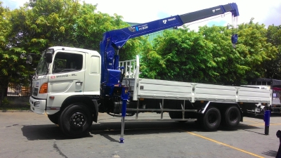 BÁN XE TẢI HINO 15 TẤN GA CƠ, GẮN CẦN CẨU TADANO 8 TẤN Ở TÂY NINH