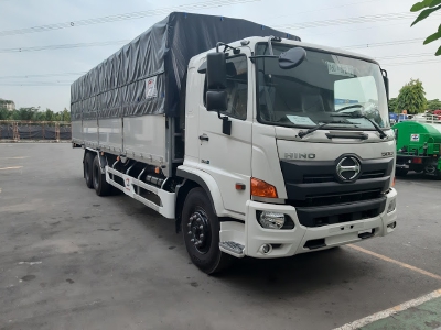 TRƯỜNG LONG, BÁN XE TẢI TRẢ GÓP HINO FL8JW7A THÙNG MUI BẠT 15 TẤN Ở BÌNH PHƯỚC