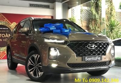 Hyundai Santa Fe KM 100% phí Trước bạ, KMTM 30tr + PK