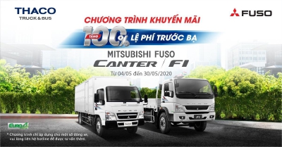 Khuyên mãi 100% Phí trước bạ khi mua xe Mitsubishi Fuso trong tháng 5