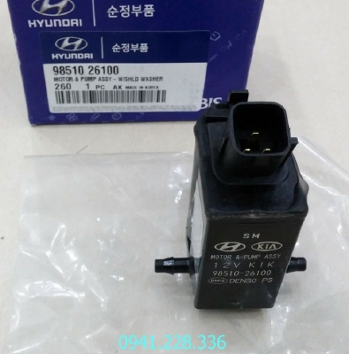 9851026100  Mô tơ bơm nước xịt kính Hyundai Santefe