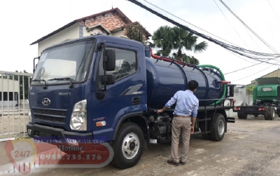 Xe hút chất thải 7 khối hyundai mighty