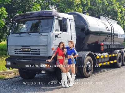 Xe nhựa đường Kamaz 17m3 | Giá bán xe nhựa đường nóng 4 chân 17,2m3